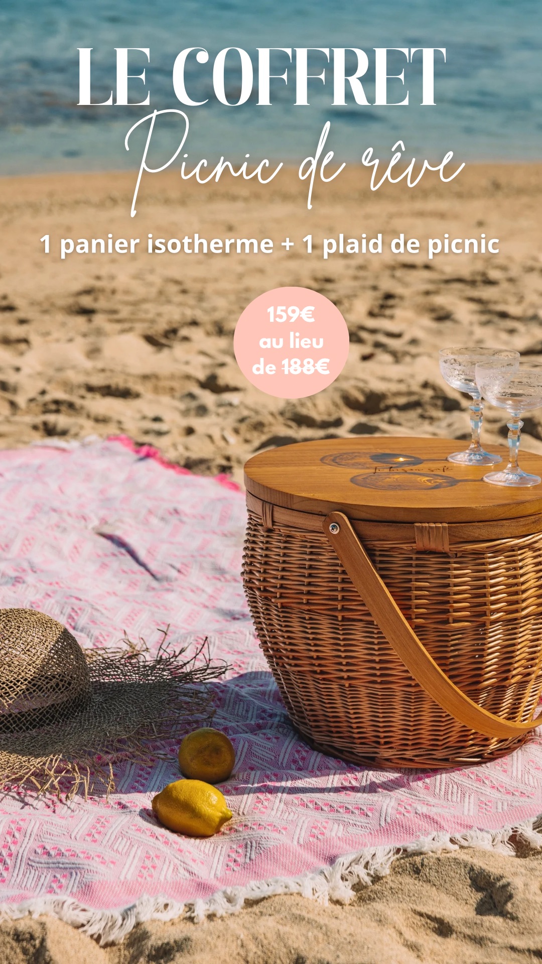 coffret serviette de plage et parasol a la reunion