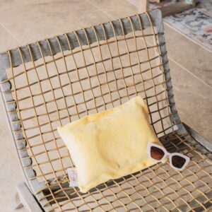 Coussin de plage gonflable jaune